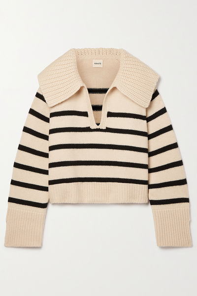 Evi Oversized Striped Cashmere Sweater from Khaite