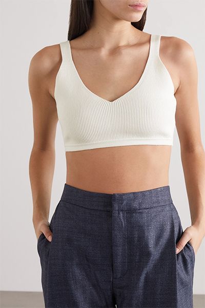 Cropped Ribbed Cotton Blend Top from Georgia Alice