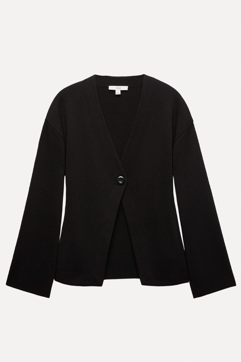 Soft Touch V-Neck Knitted Jacket