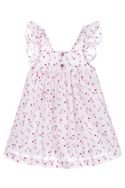 Pink Floral Cotton Dress from Laranjinha 