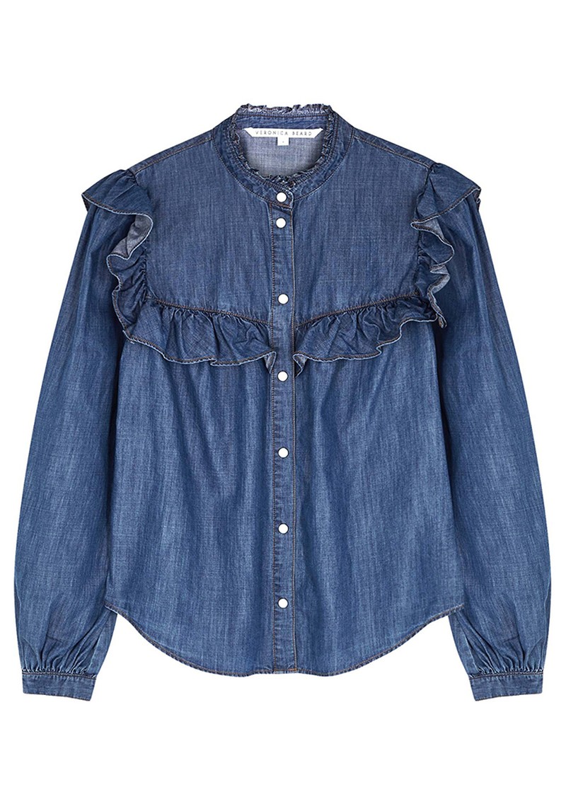 Tes Blue Chambray Blouse from Veronica Beard