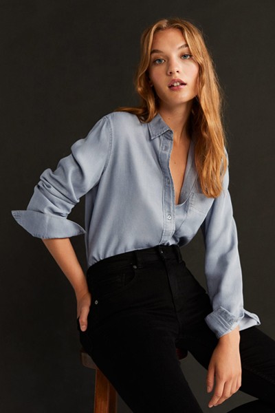 Denim Style Soft Shirt from Mango