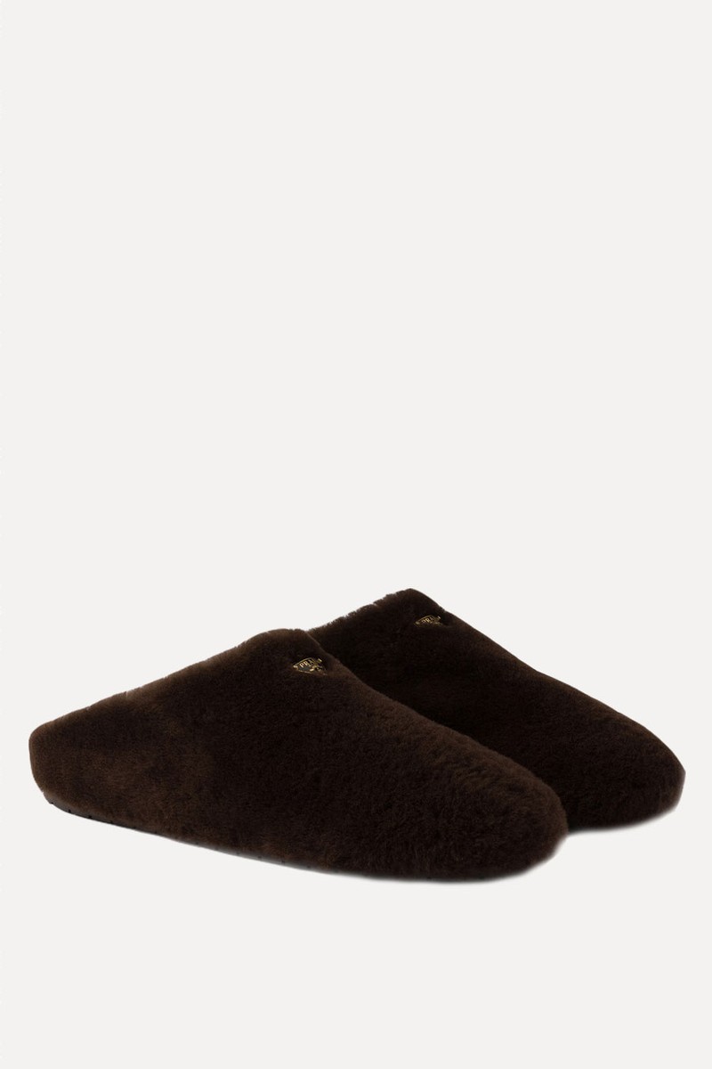 Shearling Mules from Prada