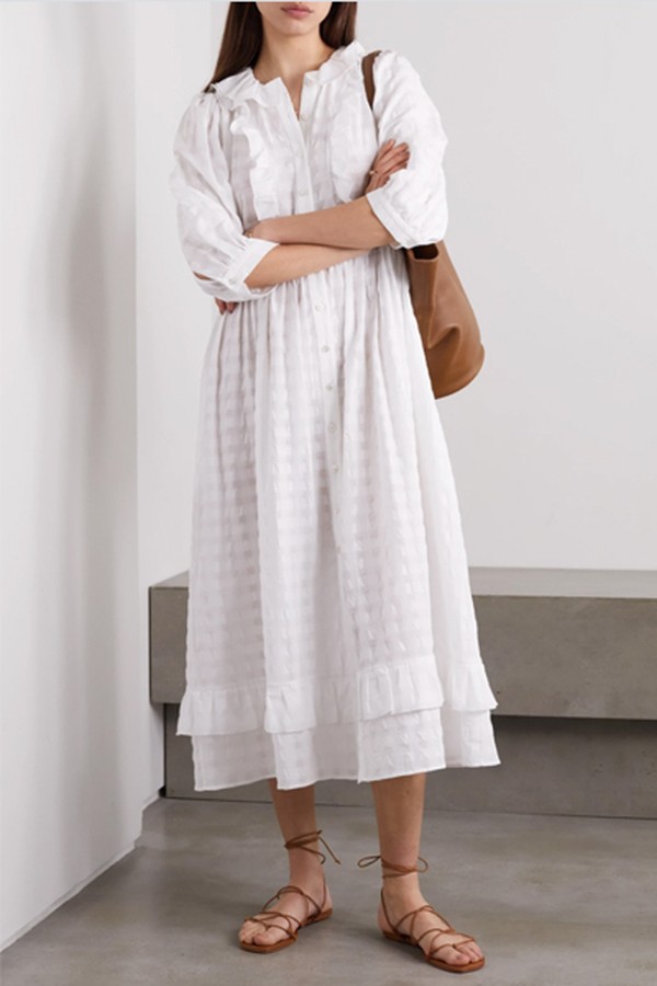 Rosa Ruffled Midi Dress from & Daughter