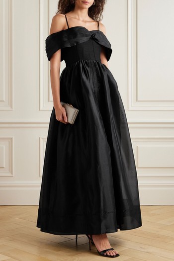 Cordelia Cold-Shoulder Taffeta Gown from AJE.