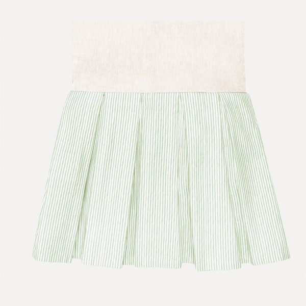 Spring Greens Stripe Bed Skrt from Skrt London