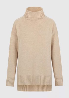 Merino Wool Turtleneck With Embroidered Logo from Novo
