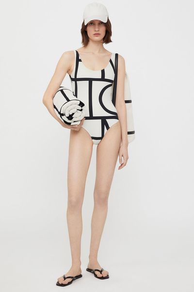 Logo-Print Swimsuit, £130 | Totême