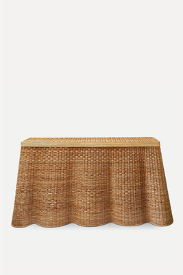 Vivienne Rattan Scalloped Console Table  from Mrs. Alice 