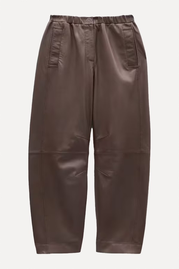  Leather Jack Barrel Trousers from Hush 