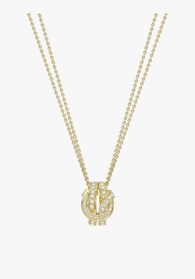 The Knot Yellow Gold Diamond Pendant