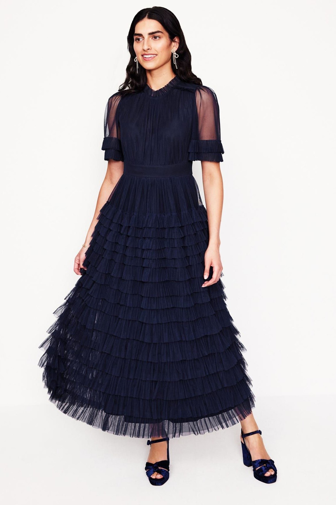 Tiered Ruffle Tulle Dress