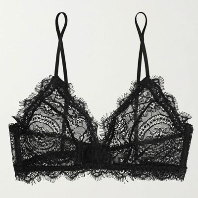 Stretch-Lace Soft-Cup Triangle Bra from Anine Bing