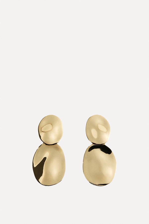Embossed Pendant Earrings from Mango