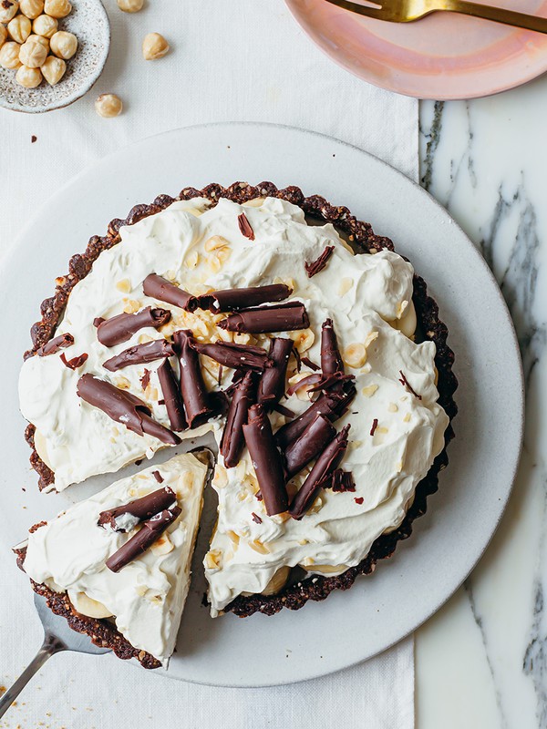 Chocolate & Hazelnut Banoffee Pie