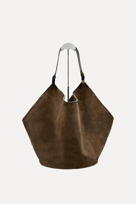 Suede Leather Lotus Tote Bag from ApedeCo