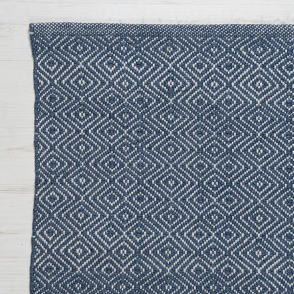 Navy Diamond Rug