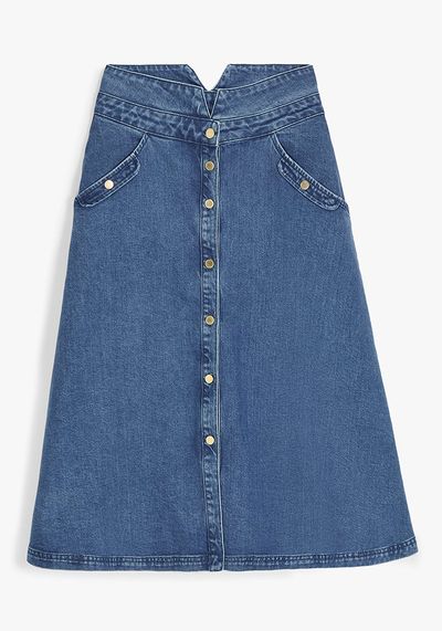 Flared Midi Denim Skirt from Somerset By Alice Temperley