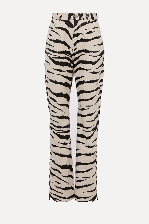 Zebra-Print Jeans from Alaïa 