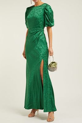 Annie B Snake-Jacquard Silk Gown from Saloni