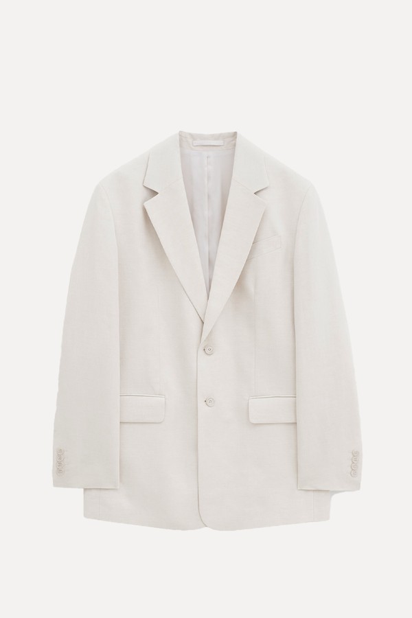 Davina Oversized Cotton Linen Blazer