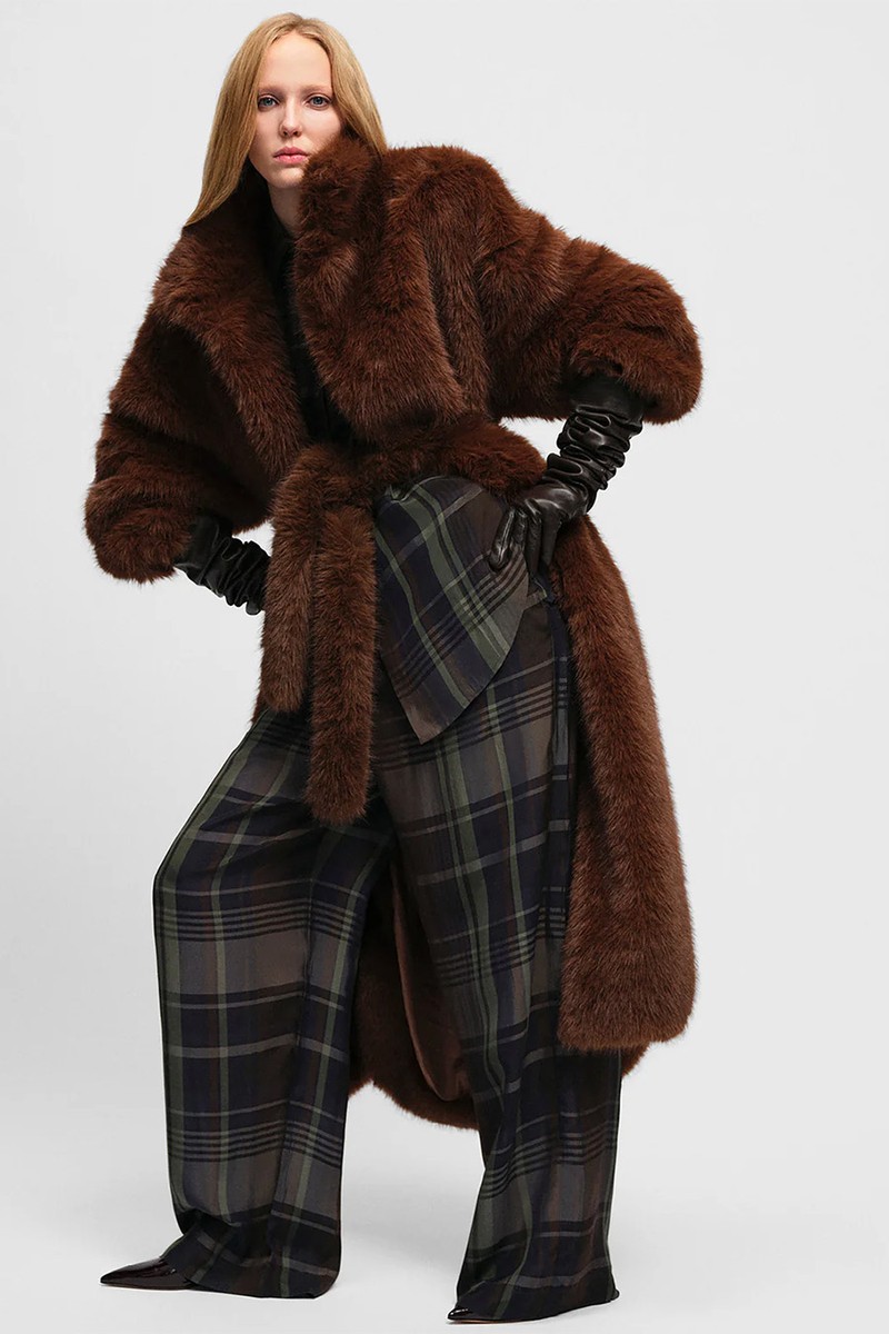 Ravello Faux Fur Robe Coat