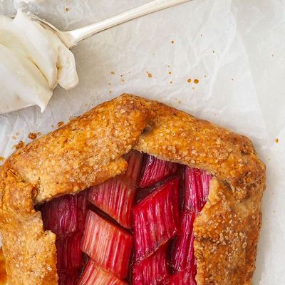 Rhubarb Galette With Sweetened Crematta