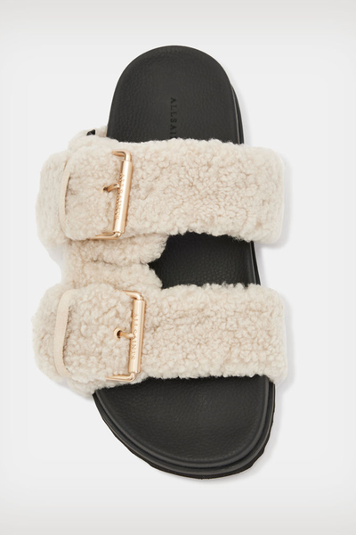 Sian Shearling Sandals from AllSaints