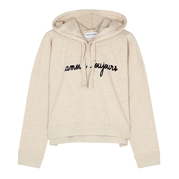 Amour Toujours Hooded Cotton Sweatshirt from Maison Labiche