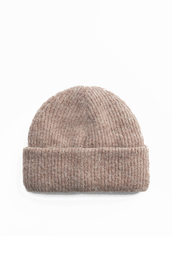Knit Turn-Up Beanie from Zara