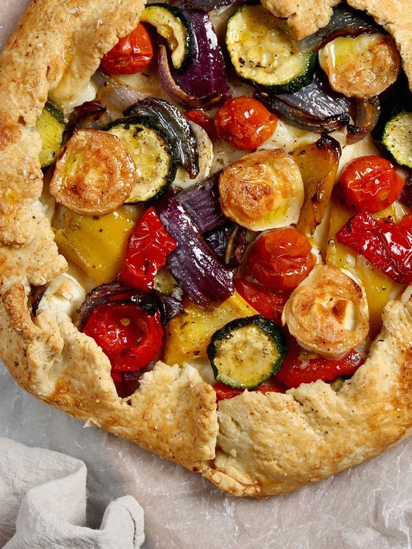 Mediterranean Vegetable & Goat's Cheese Galette