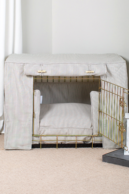 Dog Crate Set In Regency Stripe  from Lords & Labradors