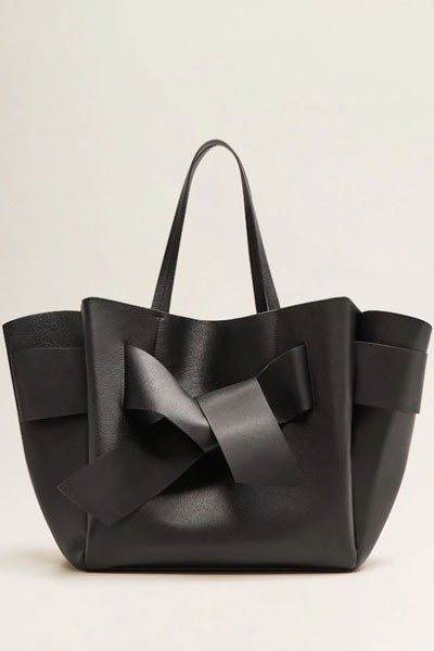 Leather Shopper Bag from Mango