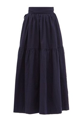 Indo Tiered Cotton-Seersucker Skirt from Wiggy Kit