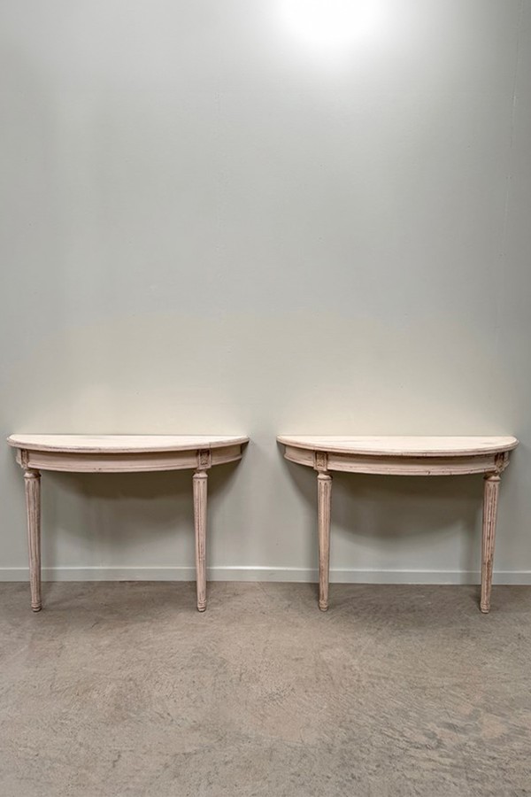 Pair Of Demi Lune Console Tables from The French House