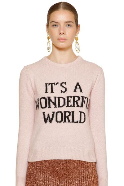 Slim Cashmere Blend Knit Sweater from Alberta Ferretti