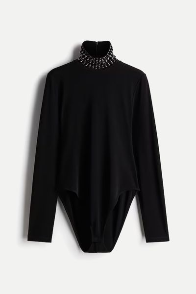 Stud-Detail Turtleneck Body