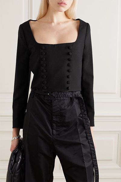 Open-Back Wool Top from Noir Kei Ninomiya