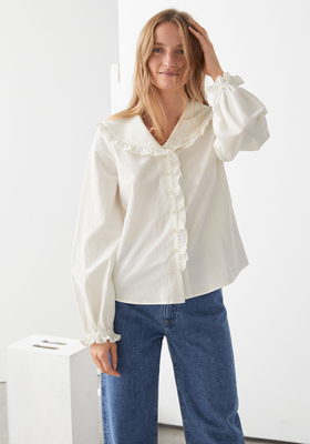 Boxy Button Up Ruffle Blouse, £55 | & Other Stories