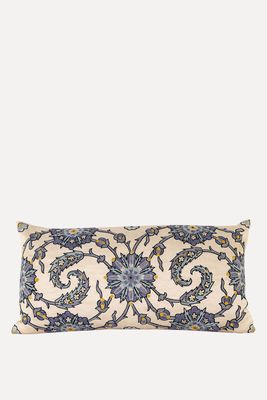 Hand-Embroidered Silk Cushion from Anor Living 