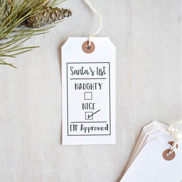 Naughty Or Nice Rubber Stamp
