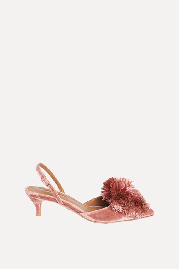Velvet Powder Puff Slingback from Aquazzura