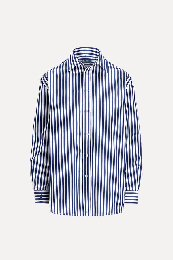 Oversize Fit Striped Cotton Shirt  from Ralph Lauren 