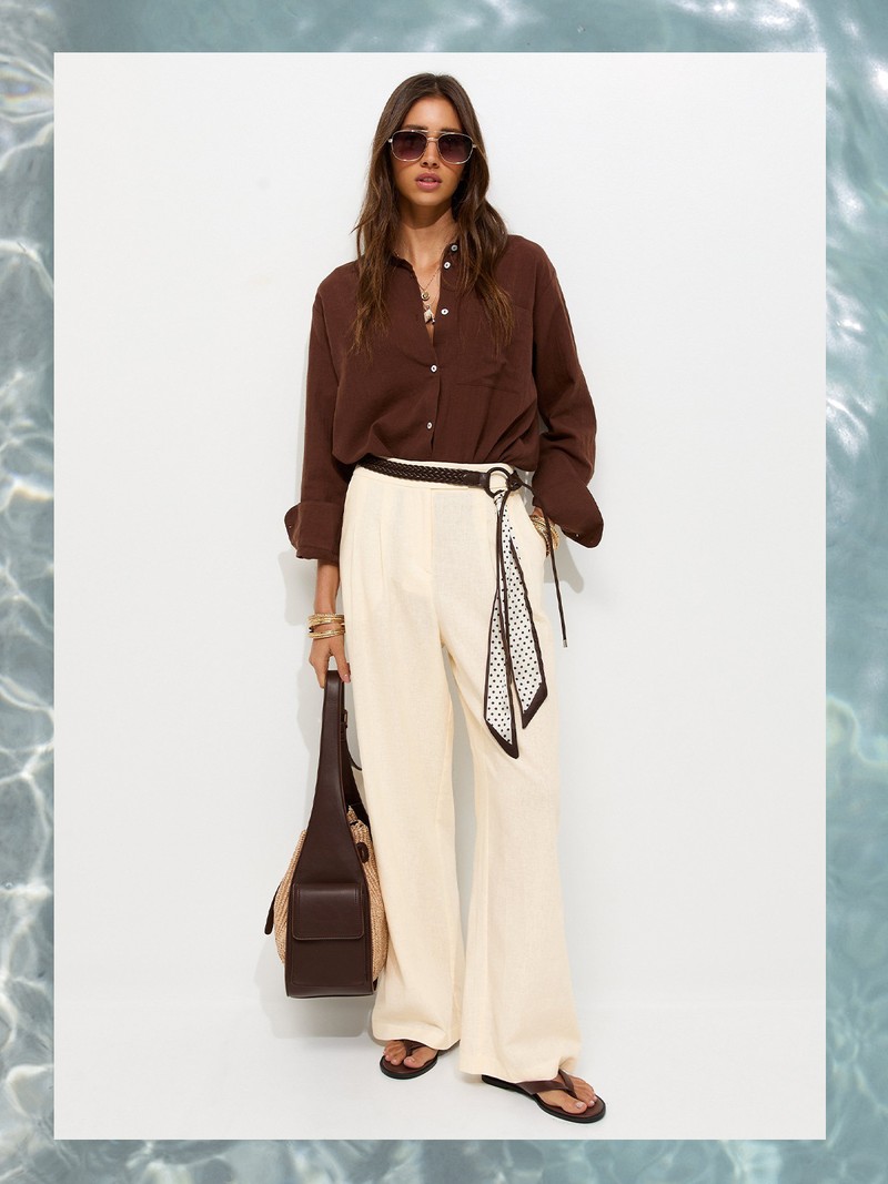 Linen Rich Tailored Trousers