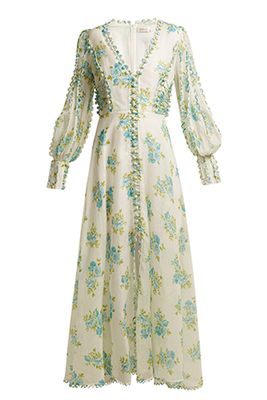 Whitewave Honeymooners Silk-Blend Gown from Zimmermann