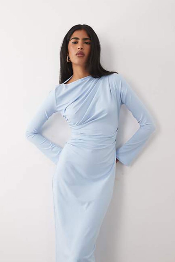 Drape Asymmetric Midi Dress from ASOS Design