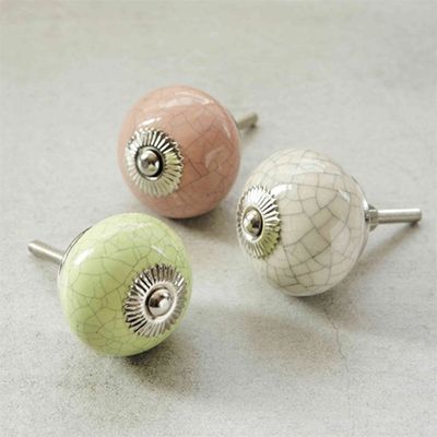 Crackled Ceramic Knobs from Pushka Home
