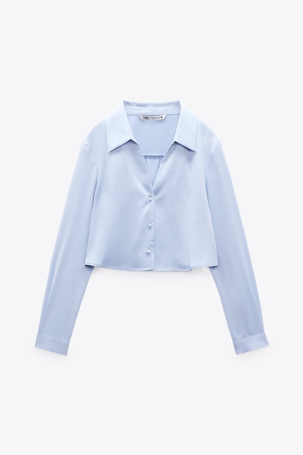 Cropped Satiny Shirt from Zara