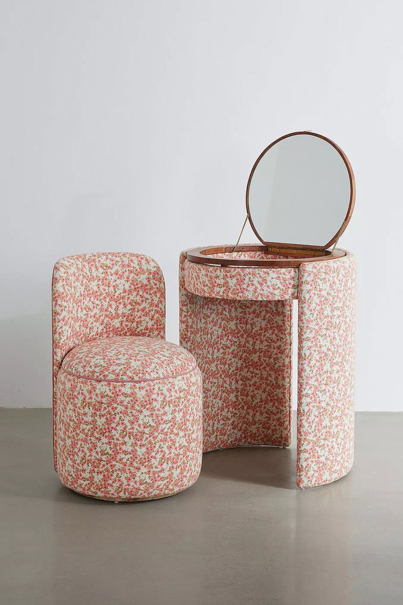 Jane Ditsy Floral Vanity & Chair from Urban Outfitters