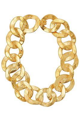Hammered Gold-Tone Chain Necklace from Kenneth Jay Lane